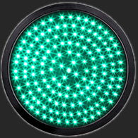 300mm 12Inch Green LED Full Ball Round Signal