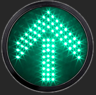 300mm 12Inch Green LED Arrow Signal